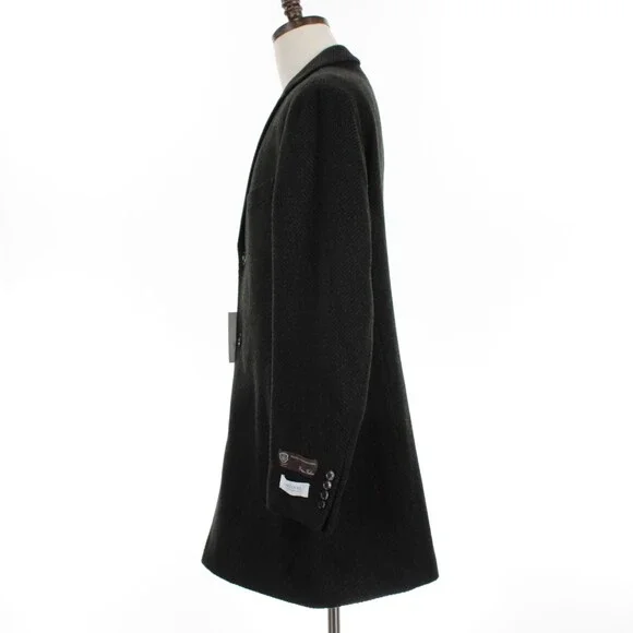 Cardinal of Canada NWT Overcoat Size 46R US in Green Herringbone Wool/Cash Blend